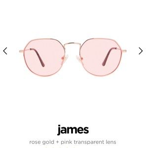 Diff Eyewear James Rose Gold Sunglasses